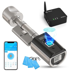 Електронний замок WELOCK SECBN51 з відбитком пальця та WIFIBOX3 для дверей 30–70 мм
