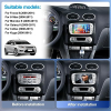 CAMECHO Android car radio with navigation for Ford Focus C-Max S-Max Mondeo Kuga Galaxy, 7 inch car radio touch display 2 DIN | Bluetooth | WLAN | FM/RDS