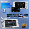 CAMECHO Android car radio with navigation for Ford Focus C-Max S-Max Mondeo Kuga Galaxy, 7 inch car radio touch display 2 DIN | Bluetooth | WLAN | FM/RDS