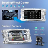 CAMECHO Android car radio with navigation for Ford Focus C-Max S-Max Mondeo Kuga Galaxy, 7 inch car radio touch display 2 DIN | Bluetooth | WLAN | FM/RDS