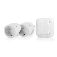 Smartwares SH4-99575 Funk Steckdosen Set, 2 smarte Innensteckdosen, Lichtschalter, Plug Connect