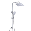 JOHO shower set without fittings, rain shower head 20x20 cm, stainless steel