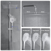 JOHO shower set without fittings, rain shower head 20x20 cm, stainless steel