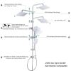 JOHO shower set without fittings, rain shower head 20x20 cm, stainless steel
