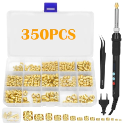 Soldering set with 357 threaded inserts – 900W soldering iron with digital temperature control