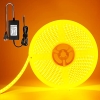 EverBright Tira LED Flexible Impermeable 5M 600 SMD con Adaptador de Corriente 12V 5A para TV Gabinete Dormitorio Fiesta Escenario Vacaciones Jardín Interior Exterior Amarillo