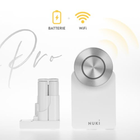 Инновационный умный замок Nuki Smart Lock Pro 4-го поколения – Wi-Fi и Matter, удаленный доступ, в комплекте с блоком питания, белый
