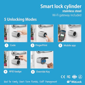 Smart Bluetooth Türschloss – Aluminium, App & Fingerabdruck