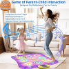 SUNLIN Dance Mat Toy for Girls Children 3-12, Dance Pad with LED Lights, Adjustable Volume, 9 Integrated Music, 7 Modes, 5 Difficulty Levels