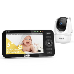 Видеоняня GHB 5 HD, 4000mAh, 4 камеры, ночное видение, 4x зум