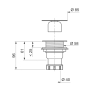 Gerader Kunststoffablauf für Wirquin SP411C Duschwanne, ⌀60 mm