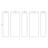 Ready-to-assemble wall strip set, all edges pre-cut, factory-primed wall strips for 3 wider and 3 narrower column frames P-30