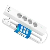 Розумна розетка Meross, 16 А WiFi, 4 розетки та 4 USB розетки
