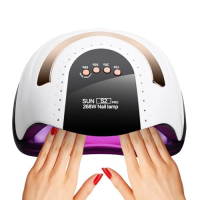 Timpou 268W LED + UV Nagellampe, Dual-Licht, Timer