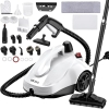 Limpiador a vapor KROQO, limpiador a vapor multiusos, limpiador a vapor de mano para todo con 23 accesorios, eliminación de papel tapiz, piso, alfombra, sofá, tapicería, automóvil, azulejos, muebles tapizados