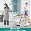 Limpiador a vapor KROQO, limpiador a vapor multiusos, limpiador a vapor de mano para todo con 23 accesorios, eliminación de papel tapiz, piso, alfombra, sofá, tapicería, automóvil, azulejos, muebles tapizados