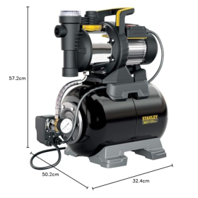 Stanley SXGP1300XFBE – Самозаполняющийся насос, 1300 Вт, 4200 л/ч, 50 м
