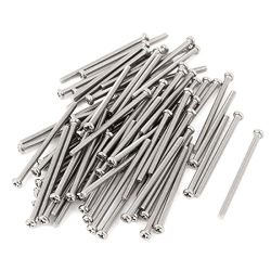 Sourcing map Round Head Screws, Stainless Steel 304, M2.5x40mm, 60 Pieces