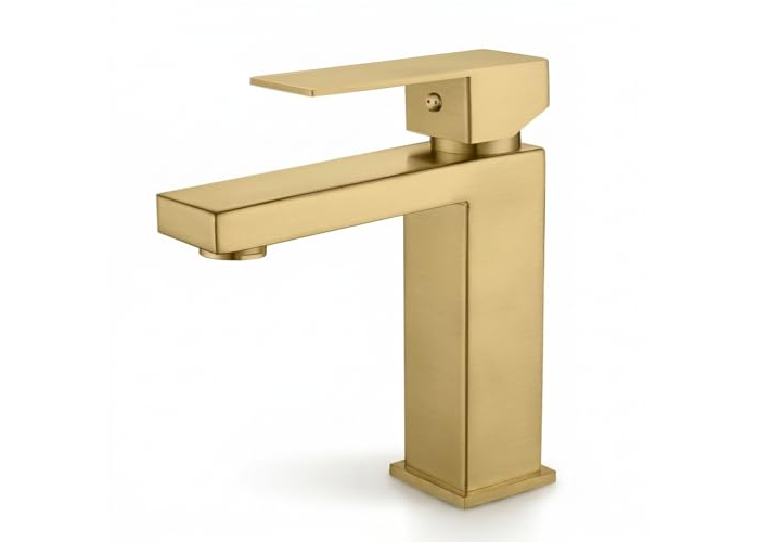 VALAZ Segura washbasin tap, brushed gold with PVD coating VALAZ Segura washbasin tap, brushed gold with PVD coating
