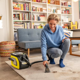 Бездротовий пилосос Kärcher SE 3-18 Compact, 18 В, 200 Вт, площа прибирання 6,5 м², резервуар для води 1,6 л, час роботи 12-24 хв, без акумулятора