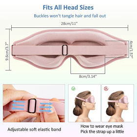 Sleep mask for eyes, lightproof, soft and breathable material
