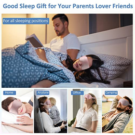 Sleep mask for eyes, lightproof, soft and breathable material