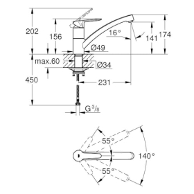 GROHE Start Eco 31685000 Küchenarmatur Chrom
