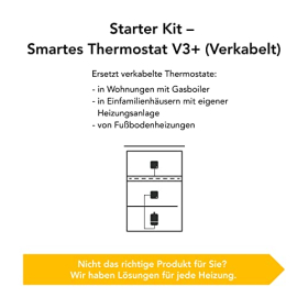 Kit base Tado° - Termostato inteligente V3+ con control por voz (Alexa, Siri, Asistente de Google) y programación horaria