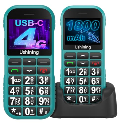 USHINING 4G Seniorenhandy mit SOS & Ladestation