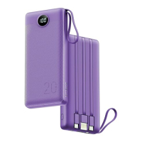 VRURC Powerbank 22.5W Quick Charge, 20000mAh Powerbank mit Kabel, tragbares Ladegerät