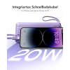Banco de energía VRURC de 22,5 W de carga rápida, 20 000 mAh con cable, cargador portátil