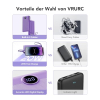 Banco de energía VRURC de 22,5 W de carga rápida, 20 000 mAh con cable, cargador portátil
