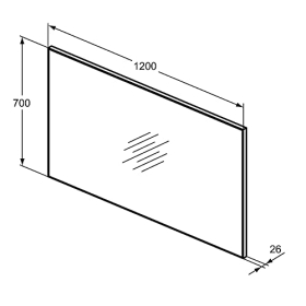 Настенное зеркало Ideal Standard 120 см с рамой