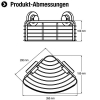 Cornat Corner Basket 3 in 1 - Extra high basket - For corner mounting - 3 different mounting options with suction cup, adhesive pad & drilling