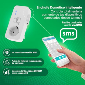 Розумна розетка GSM 4G з SIM-карткою, датчиком температури та пультом дистанційного керування
