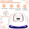 NEFLSI 220 W LED-UV-Lampe, Nageltrockner für Nägel, 57 LED-Nagellampe mit 10/30/60/99 s Timer, Infrarotsensor, Aushärtungslampe für Nägel, schnelltrocknende Nagellampe für Finger-/Zehennagelgel