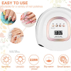 NEFLSI 220 W LED-UV-Lampe, Nageltrockner für Nägel, 57 LED-Nagellampe mit 10/30/60/99 s Timer, Infrarotsensor, Aushärtungslampe für Nägel, schnelltrocknende Nagellampe für Finger-/Zehennagelgel