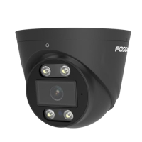 Foscam T8EP 8MP PoE Außenkamera mit Dome-Gehäuse, Scheinwerfer und Sirene, Schwarz