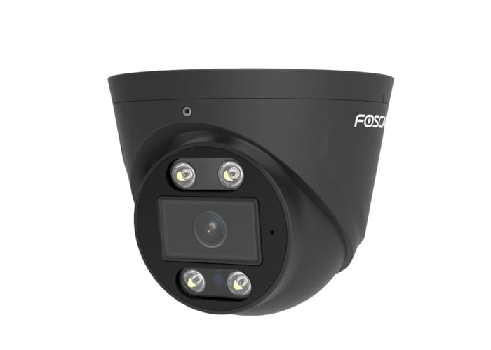 Cámara de exterior Foscam T8EP de 8 MP con PoE, carcasa tipo domo, foco y sirena, color negro. Cámara de exterior Foscam T8EP de 8 MP con PoE, carcasa tipo domo, foco y sirena, color negro.