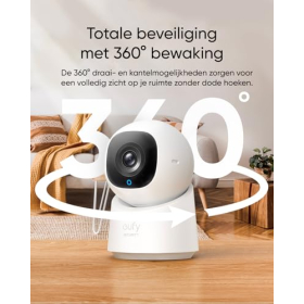 eufy Indoor Cam C220, 2K, 360° PTZ, WLAN, KI-Erkennung, Weiß