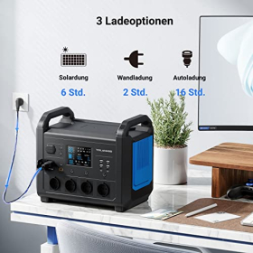 Портативная электростанция TB1500 1500 Вт с аккумулятором LiFePO4 1485 Вт·ч для кемпинга и аварийного питания