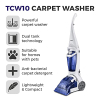 Tower T146000 TCW10 – Teppichreiniger mit 250ml Shampoo, 600W, Washington Blue
