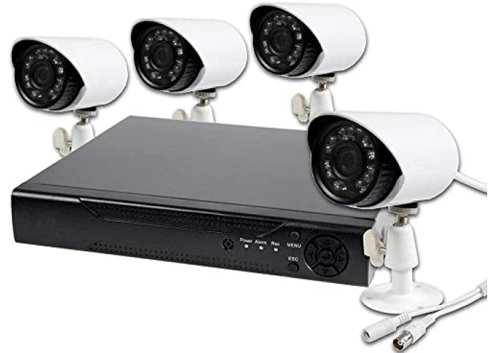 Überwachungsset mit 4-Kanal-DVR und IR-Kameras Überwachungsset mit 4-Kanal-DVR und IR-Kameras