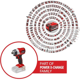 Einhell TE-CI 18 Li Brushless Solo Power X-Change Cordless Impact Screwdriver (Lithium Ion, 18 V, 180 Nm, LED Light, Battery and Charger Not Included)