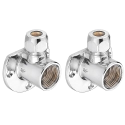 Cornat TEC582614 wall plate 1/2" x 10 mm, chrome (2 pcs.)