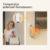 EMKE heating element with thermostat for bathroom radiators, 300W, WiFi control, stainless steel, anthracite