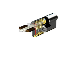 Cilindro de alta seguridad Tesa Assa Abloy TK153535L de 35 × 35 mm, latón