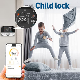 Termostato inteligente TELLUR WiFi, compatible con Alexa, control por app, antihielo, blanco (TSH02)