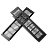 Rejilla de ventilación de aluminio de 300 × 80 mm para muebles, armarios y cocinas, color negro.