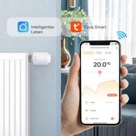Termostato inteligente para radiador SALCAR WiFi, programable, compatible con Alexa y Google Assistant, juego de 3